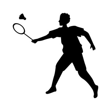 recommend clip art: Badminton player silhouette