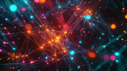 Glowing Network Visualization of Communication Connections