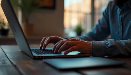 laptop screen, some hands typing on it, creating code
