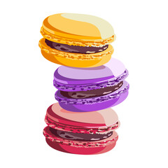 Macaroons French dessert vector illustration 