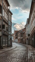 Street in the old town of Dinkelsbuehl, Germany