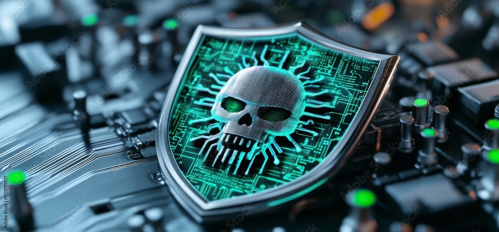 Aufkleber cybersecurity concerns the rising threat of malware and digital vulnerabilities