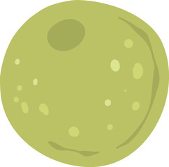 Cartoon green olives. Organic olive leaf branch, organic vegetarian food for logo design, natural green olives healthy product. Vector isolated icon on white background