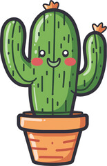 Cute cartoon cactus