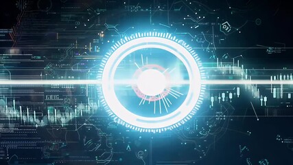 Gears spin dynamically animation where one gear glows brightly center creating visually striking programming effect that enhances background shining presence business circle clock computer concept - Powered by Adobe