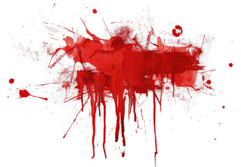 Red paint splatter on black