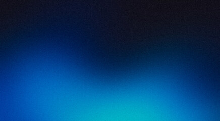 Abstract dark blue black color wave glowing grainy gradient backdrop design, copy space