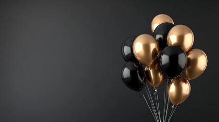 Black and Gold Balloons
