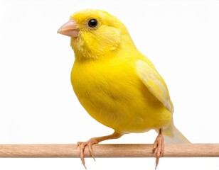 黄色いカナリヤ（lemon yellow canary on white background）
