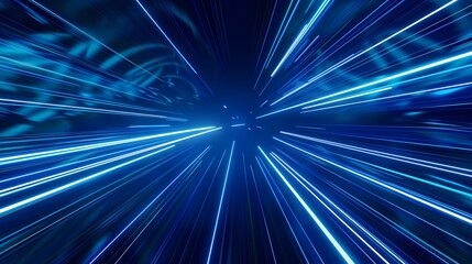 Digital technology blue abstract luminous light speed poster web page PPT background