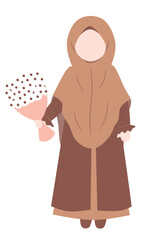 Muslimah Holding Flower