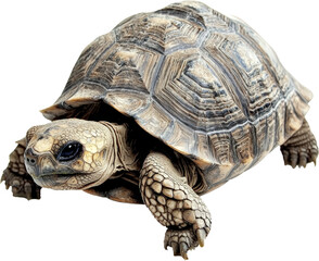 Obraz premium A tortoise on a black background