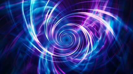 Digital technology blue and white spiral illustration web page PPT background
