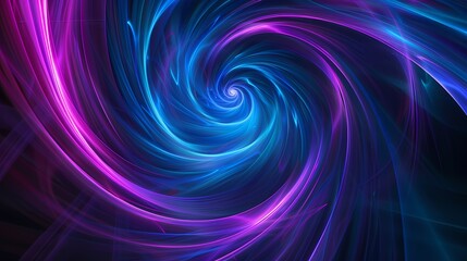 Digital technology blue and white spiral illustration web page PPT background
