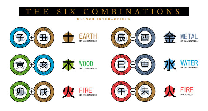 The Combination between two Animal signs. Isolated Vector Illustration