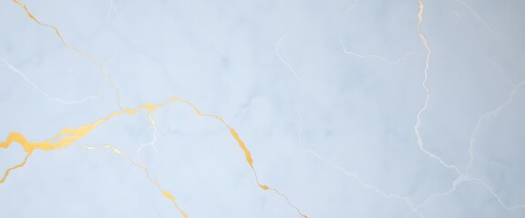 Blue Marble with Gold Veins Background