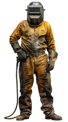 Fototapeta premium welding worker with full set of safety equipment