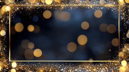 Golden glitter background with bokeh effect perfect for celebrations and special occasions
