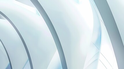 Obraz premium Digital technology white geometric abstract 3d building poster web page PPT background