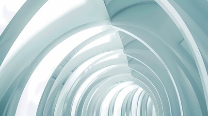 Digital technology white geometric abstract 3d building poster web page PPT background