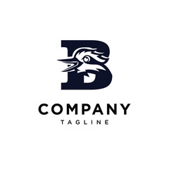 Letter B Kookaburra Bird Logo icon vector