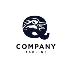 Letter Q Kookaburra Bird Logo icon vector