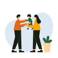 Portrait of Asian Life with Flat Design illustrations