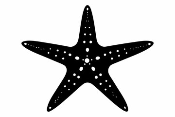 Star Fish Silhouette Vector, Starfish Icon, Black Sea Star Fish Collection
