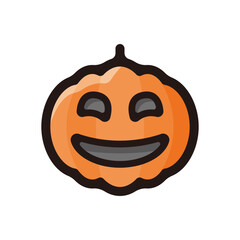 Jack o'lantern outline icon for graphic design, apps and websites