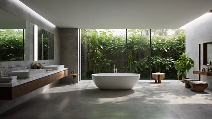 modern bathroom interior.  Generative AI