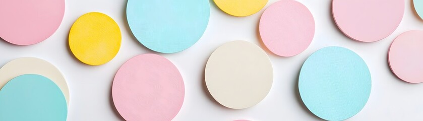 Minimalist Abstract Composition with Pastel Circles