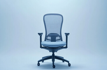 a swivel chair with a mesh backrest and adjustable seat