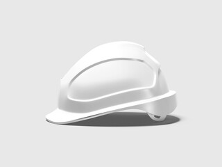 White Blank Construction Safety Helmet Mockup 3D Render
