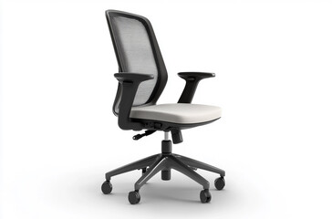Fototapeta premium a swivel chair with a mesh backrest and adjustable seat
