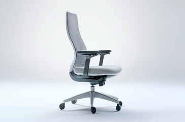 a swivel chair with a mesh backrest and adjustable seat