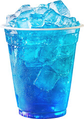 Blue drink with ice