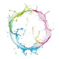 Obraz premium Colorful Watercolor Splash Frame for Creative Designs and Artistic Projects