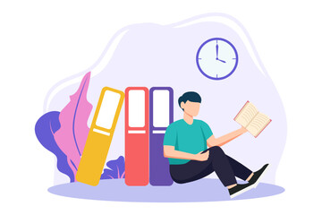 World Book Day Flat Design Illustration
