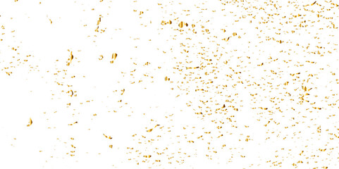 Doted and confetti golden glitter on transparent background. Shiny glittering dust. Gold glitter sparkle confetti that floats down falling. Vector illustration.