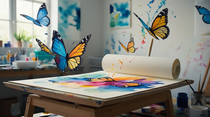 Watercolor Butterfly Flight: The Painted Wings of Watercolor Butterflies