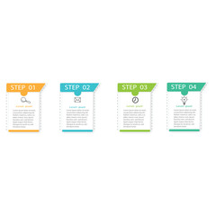 Four text box infographic elements. Business template for presentation. Vector concept with 4