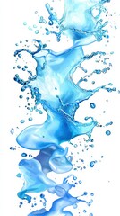 Water splash on white