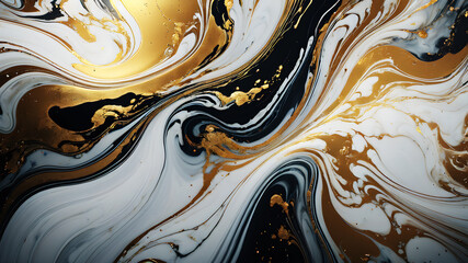 Swirling Marble Effect Dynamic marbled textures with gold accents