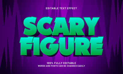Fototapeta premium scary figure editable text effects with a ghost and scary theme