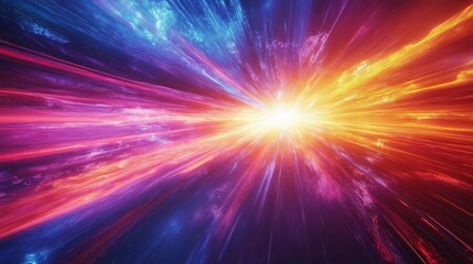 Obraz premium Abstract Light Rays, A Journey Through the Universe