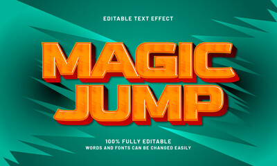magic jump editable text effects with a game and kids theme