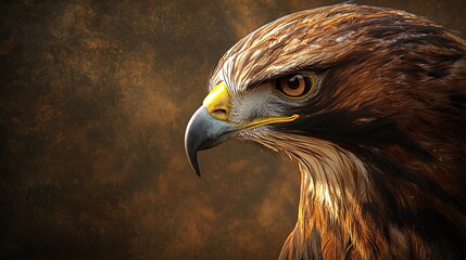 Obraz premium Close-up Portrait of a Majestic Golden Eagle