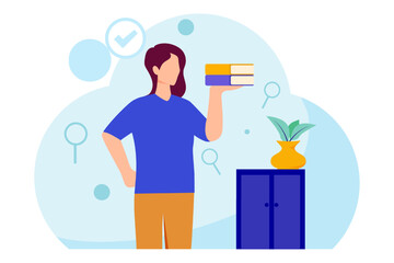 World Book Day Flat Design Illustration