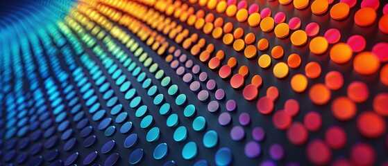 Fototapeta premium Vibrant Polka Dot Pattern with Gradient Colors