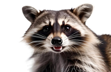 Fototapeta premium Raccoon on a plain white background